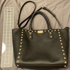 Micheal Kors Sandrine Stud Saffiano Tote